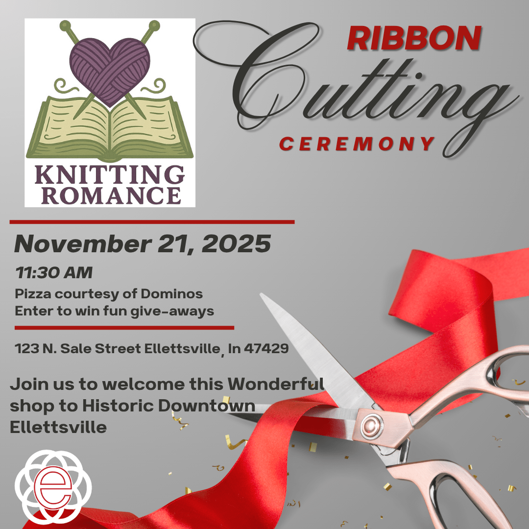 Ribbon Cutting Celebration: Knitting Romance is Open in Historic Downtown Ellettsville